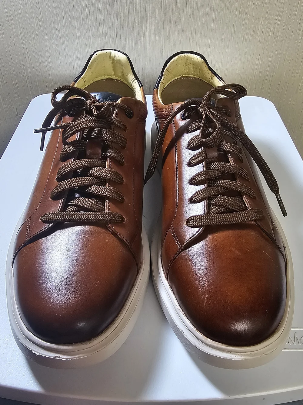 Florsheim Social LT Sneaker Men’s 9M Cognac Brown Leather Comfortech